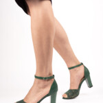 Sandale verzi din piele naturala vreaupantofi.com